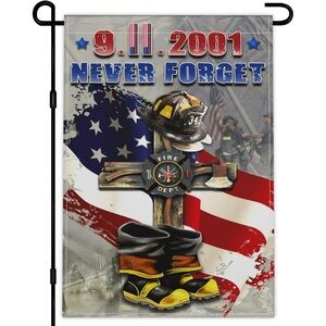 911 Never Forget Garden Flag American We Remember 9/11 American